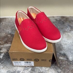 Spence Women's Red Canvas Slip-On Shoes